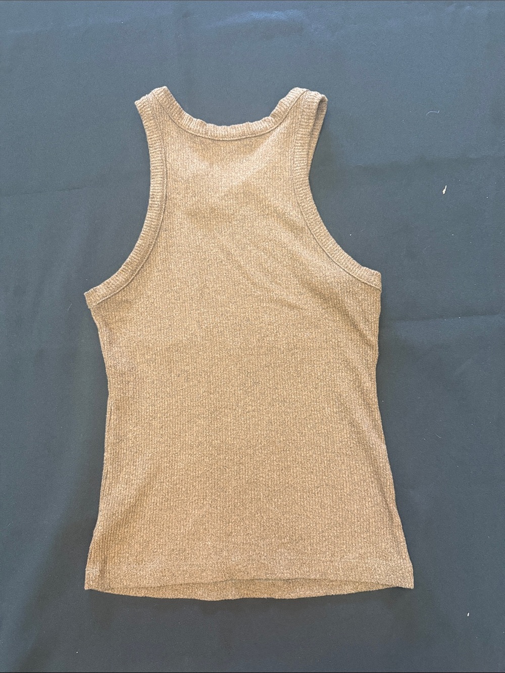 Agolde Bailey Tank Brown Ribbed Racerback Tank Top - Picture 4 of 4